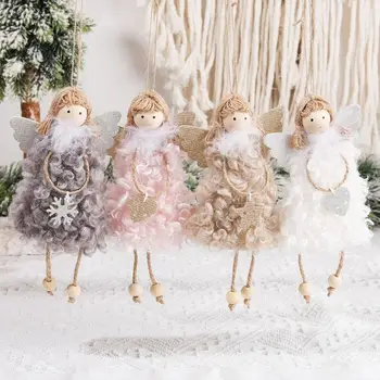 Девочка-ангел, Рождественский ангел, кукла, старик, снеговик, подвесная подвеска, Рождественская елка, подвесные украшения, подарок для вечеринки, плюшевая игрушка, подвеска