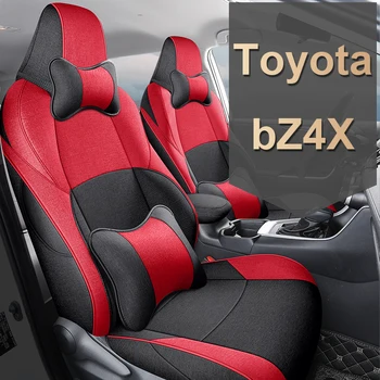 Чехол для автокресла из хлопка и льна Специально разработан для Toyota bZ4X, полностью покрыт спереди и сзади Полным комплектом