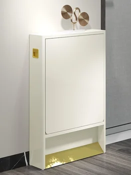 Обеденный ультратонкий складной столик на заказ для небольших помещений, квартира в кремовом стиле, белый цвет
