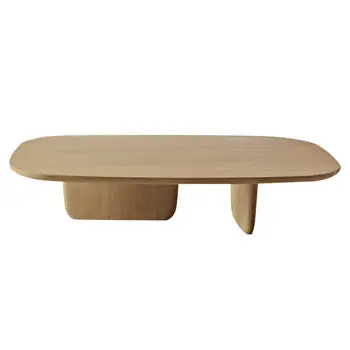 Журнальный столик в скандинавском стиле, итальянский минималистичный журнальный столик в гостиной, минималистичный дубовый цвет