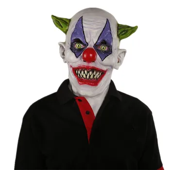 Хэллоуин Злая Смеющаяся Пила, Клоун, костюм для взрослых, Маска, Жуткий Убийца, Джокер, Косплей, Реквизит для дома в Хуантино