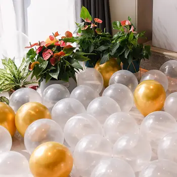 30шт 12-дюймовых прозрачных латексных воздушных шариков для вечеринок, подходящих для украшения вечеринок, дней рождения, вечеринок по случаю рождения ребенка, свадеб