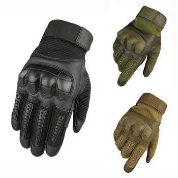 Спортивные защитные перчатки для велоспорта и альпинизма на открытом воздухе, военные тактические перчатки на весь палец, резиновые перчатки с твердыми суставами
