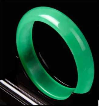 Китайский браслет из зеленого нефрита 52-64 мм, Ювелирные Изделия с подвесками, Модные Аксессуары, Резной Мужской женский Амулет на удачу, Подарки