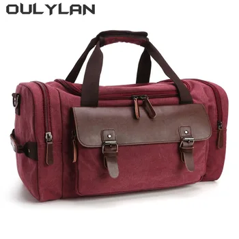 Новая дорожная сумка, мужская парусиновая кожаная сумка, сумка через плечо, ручная сумка для багажа большой емкости, женские спортивные сумки для хранения.