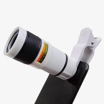 Монокуляр для мобильного телефона, телескопический объектив, мобильный iPhone, регулируемый зум-объектив, объектив для камеры смартфона, универсальный