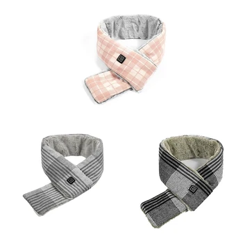 Шарф с подогревом С 3 Уровнями нагрева, перезаряжаемый USB Шарф с подогревом, Теплый зимний шарф для мужчин и женщин